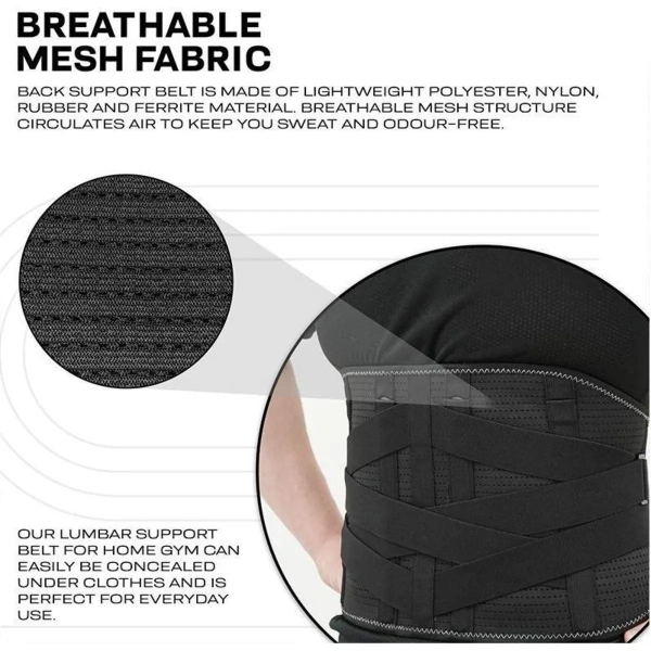 RDX PB Adjustable Waist Support Belt Lumber Padded For Lower Back Pain | RDX