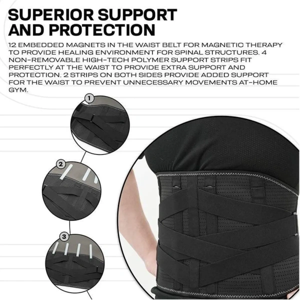 RDX PB Adjustable Waist Support Belt Lumber Padded For Lower Back Pain | RDX
