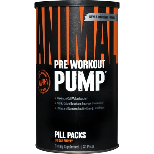 Universal Animal Pump, 30 Packs | Пред-тренировочные (Pump/энергия)...