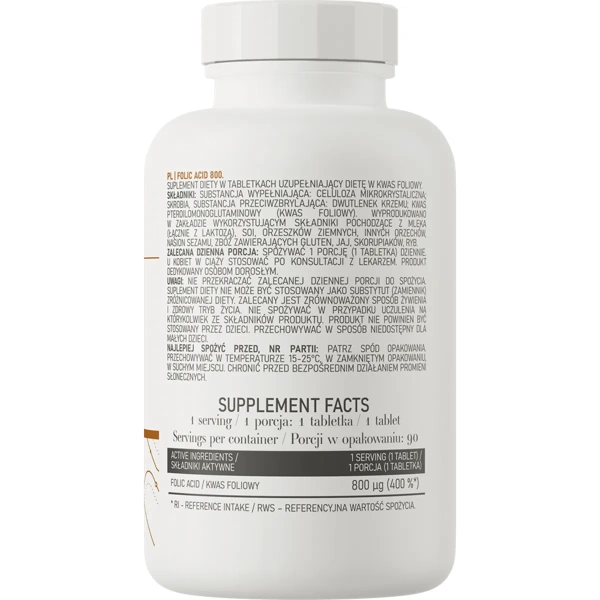 OstroVit Folic Acid 90 tablets | OstroVit