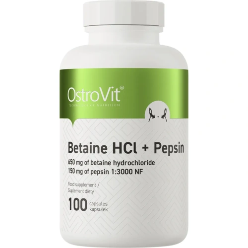 OstroVit Betaine HCl + Pepsin 100 capsules | Superfoods & Greens – ...
