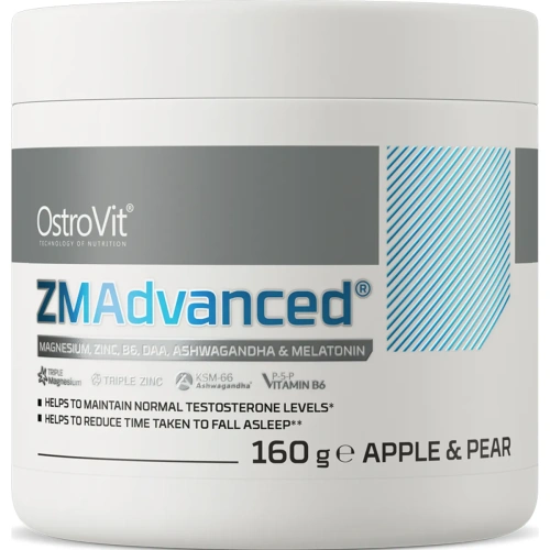 OstroVit ZMAdvanced 160g - Magnesium, B6, Zinc, DAA, Ashwagandha & ...