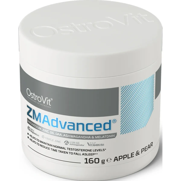 OstroVit ZMAdvanced 160g - Magnesium, B6, Zinc, DAA, Ashwagandha & Melatonin | OstroVit