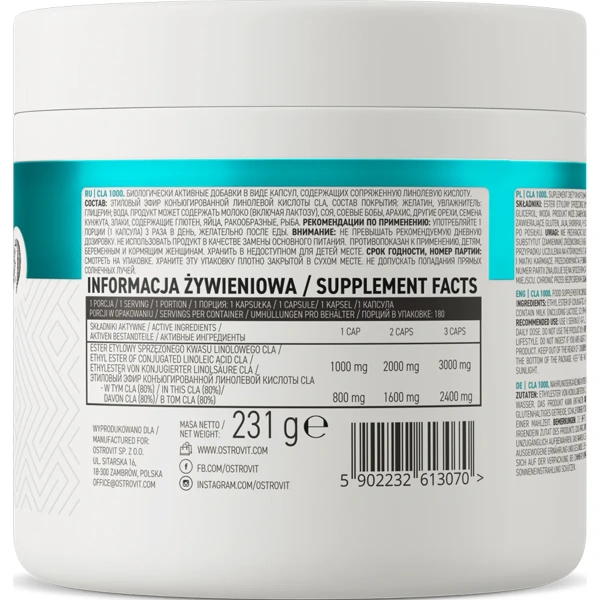 OstroVit CLA 1000 180caps | OstroVit