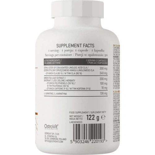 Ostrovit CLA + Green Tea + L-Carnitine 90caps | OstroVit