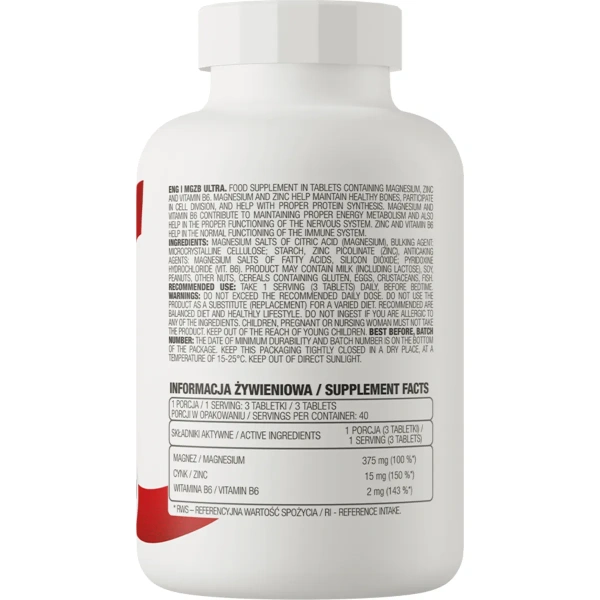 OstroVit MgZB Ultra 120 tablets | OstroVit
