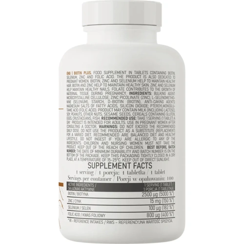 OstroVit Biotin Plus 100 tablets | OstroVit