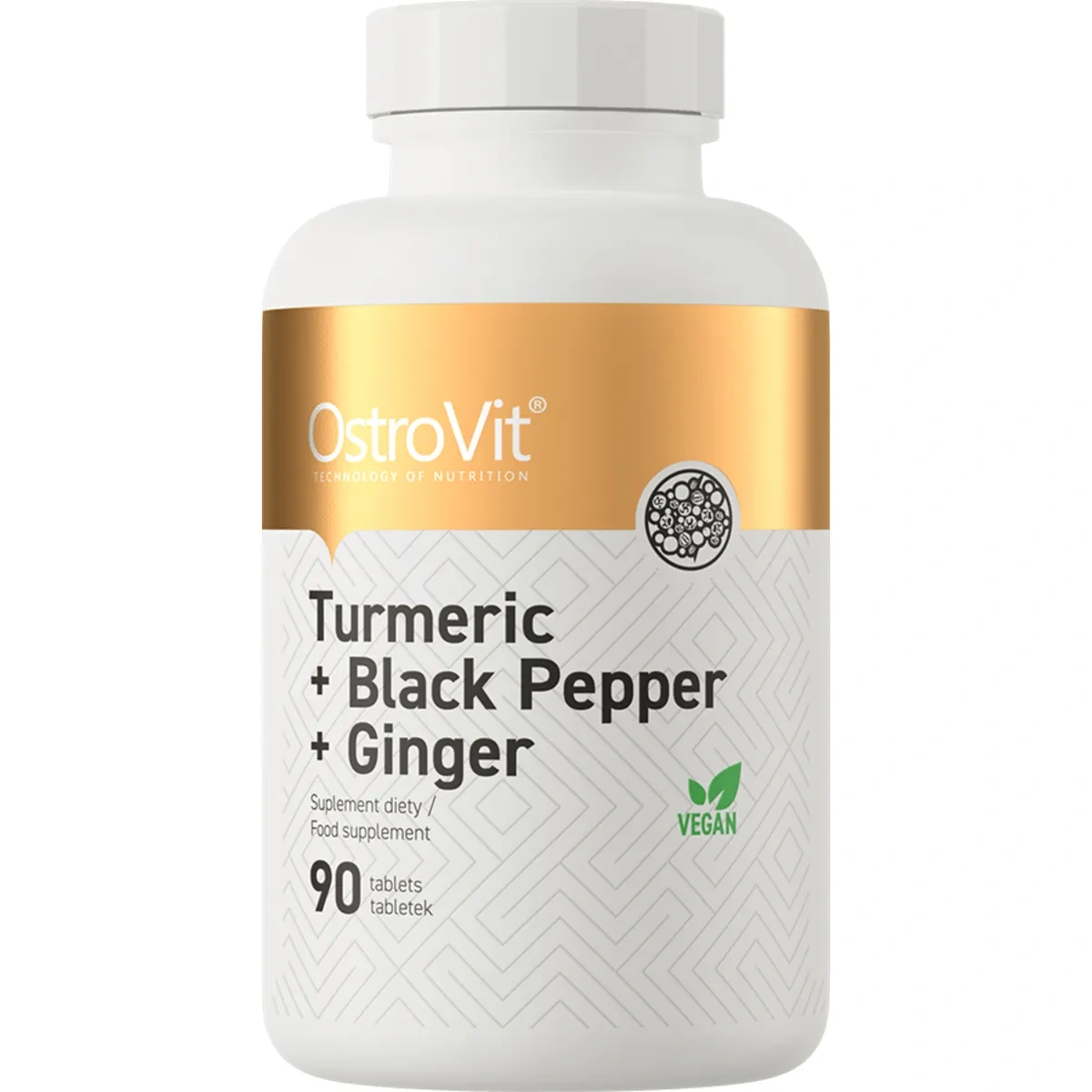 OstroVit Turmeric + Black Pepper + Ginger 90 tablets | Superfoodid ...
