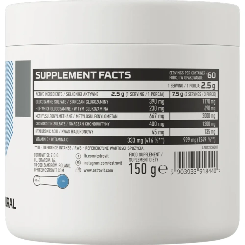 OstroVit Glucosamine + MSM + Chondroitin 150g | OstroVit