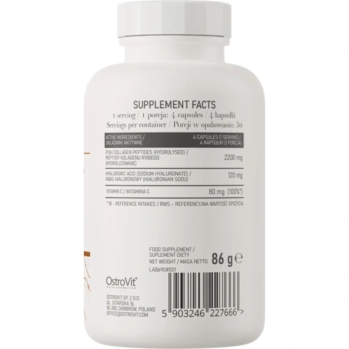 OstroVit Marine Collagen + Hyaluronic Acid + Vitamin C 120 capsules | OstroVit