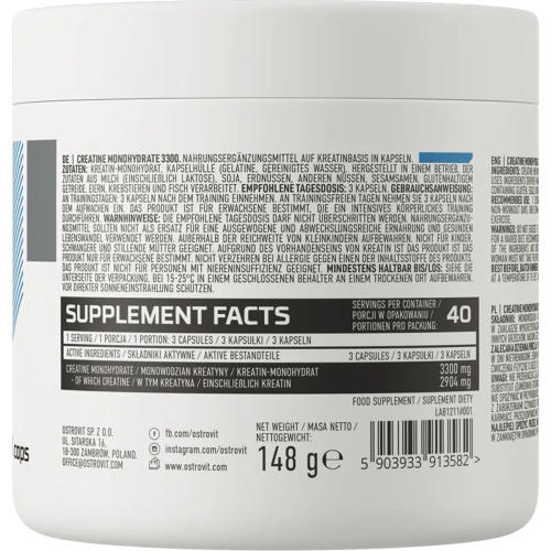 OstroVit Creatine Monohydrate 3300 mg 120 capsules | OstroVit