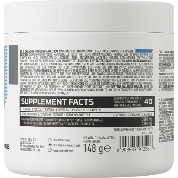 OstroVit Creatine Monohydrate 3300 mg 120 capsules | OstroVit