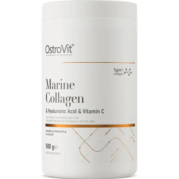 OstroVit Marine Collagen + Hyaluronic Acid + Vitamin C 500g | OstroVit