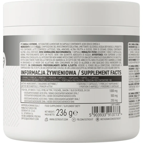 OstroVit Omega 3 Extreme 180 caps | OstroVit