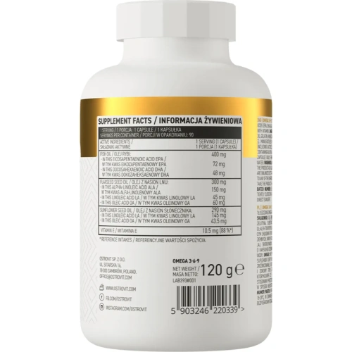 OstroVit Omega 3-6-9, 90softgels | OstroVit