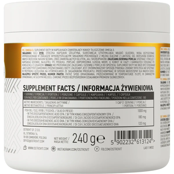 OstroVit Omega 3, 180softgels | OstroVit