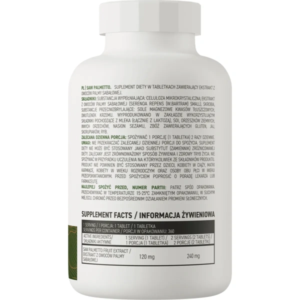 OstroVit Saw palmetto VEGE 360 tablets | OstroVit
