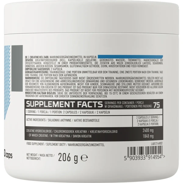 OstroVit Creatine HCL 2400, 150caps | OstroVit