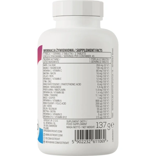 OstroVit 100% Vit&Min 90 tablets | OstroVit