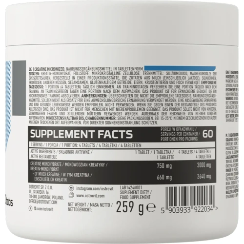 OstroVit Creatine Micronized 240 tablets | OstroVit
