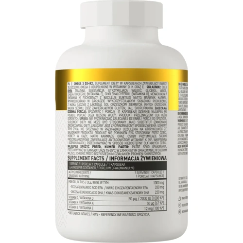 OstroVit Omega 3 D3+K2 90 capsules | OstroVit