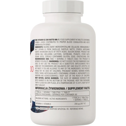 OstroVit Vitamin K2 200 Natto MK-7 90 tabs | OstroVit