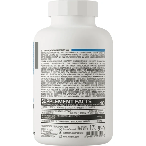 OstroVit Creatine Monohydrate 3000 mg 120 tablets | OstroVit