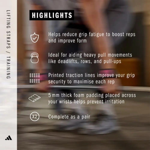 Adidas Lifting Straps, Black/pink | Adidas