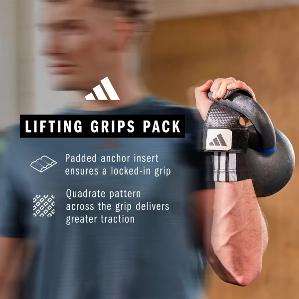 Adidas Lifting Grips Pack, Black/White | Adidas