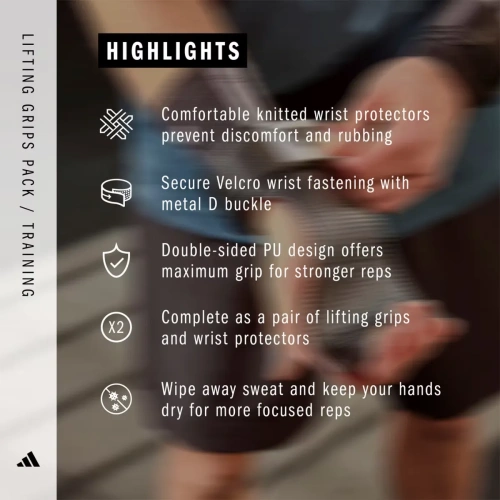 Adidas Lifting Grips Pack, Black/White | Adidas
