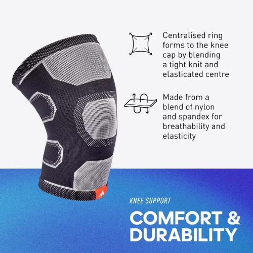 Adidas Knee Support, Black/Grey - Põlvetugi | Adidas