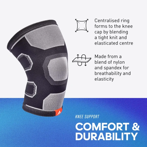 Adidas Knee Support, Black/Grey - Põlvetugi | Adidas