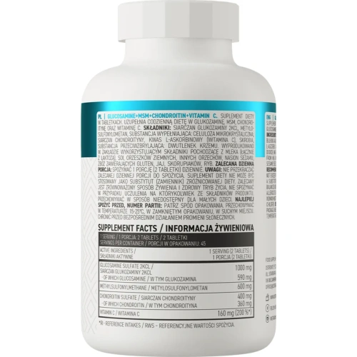 Glucosamine + MSM + Chondroitin + Vitamin C 90 tablets | OstroVit