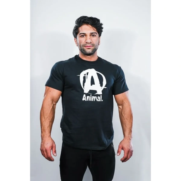 ANIMAL "A" LOGO Tee - Black | Universal Nutrition