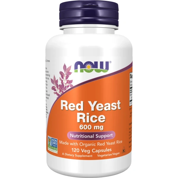 NOW Foods, Red Yeast Rice, 600 mg, 120 Veg Capsules | Now Foods