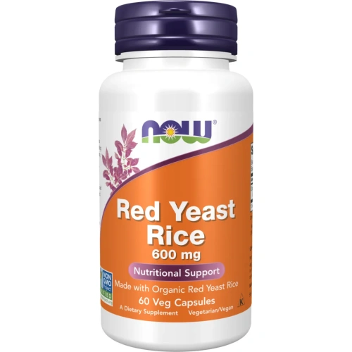 NOW Foods, Red Yeast Rice, Punane pärmriis, 600 mg, 60 Veg Capsules...