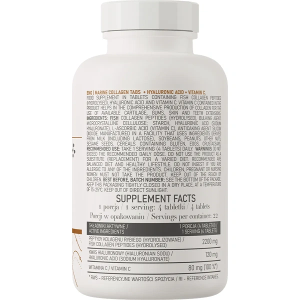 OstroVit Marine Collagen with Hyaluronic Acid and Vitamin C 90tabs | OstroVit