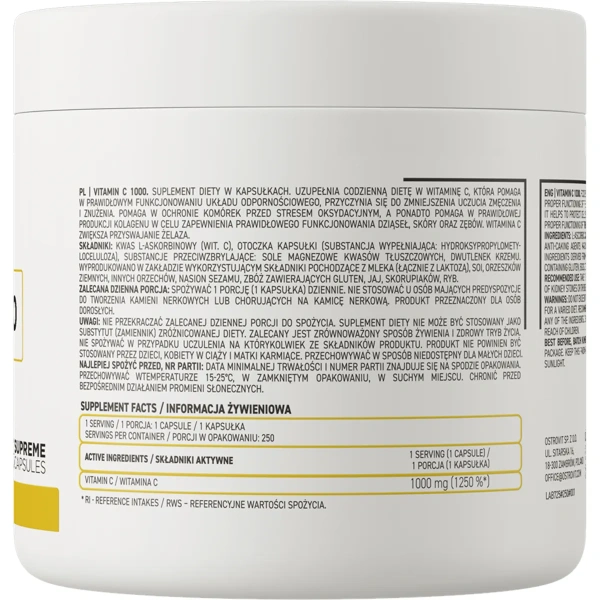OstroVit Vitamin C 1000 mg 250 capsules | OstroVit