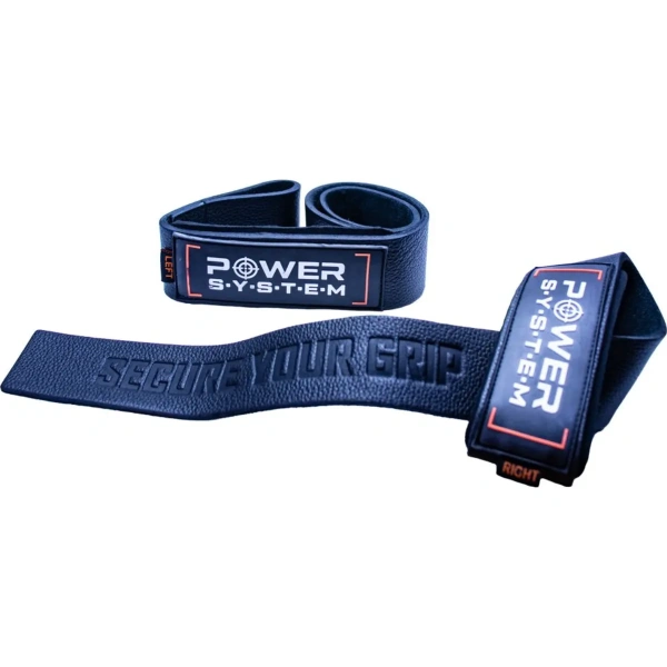 Power System Leather Straps / Nahast tõsterihmad - Must | Power System