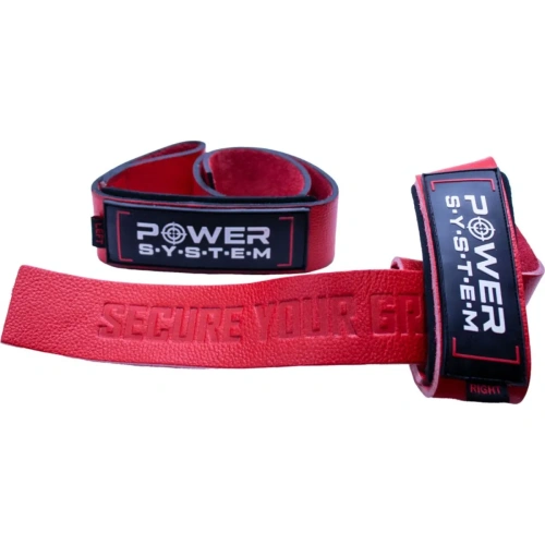 Power System Leather Straps / Nahast tõsterihmad - Punane | Power System