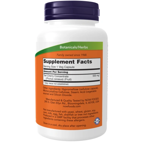 NOW Foods, Tart Cherry, 500 mg, 90 Veg Capsules | Now Foods