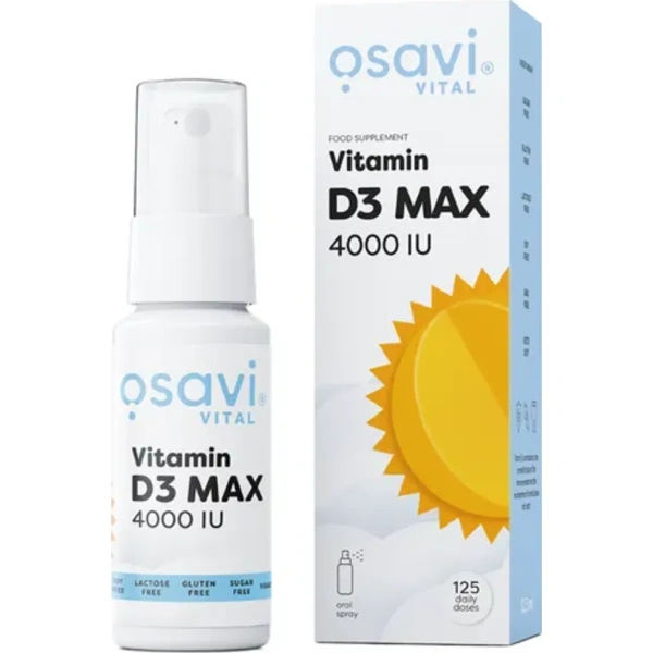 Osavi, Vitamin D3 Max 4000iu Spray, 12.5ml (125serv) | Osavi