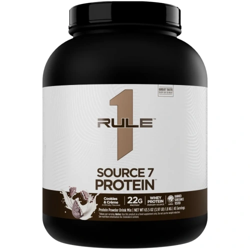 Rule1 SOURCE 7 Protein 1.8kg | Kevyet seokset – Osta nyt SportLabista