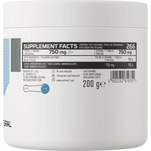 OstroVit Supreme Pure GABA 200 g | Citas aminoskābes – Pērc tagad S... 2