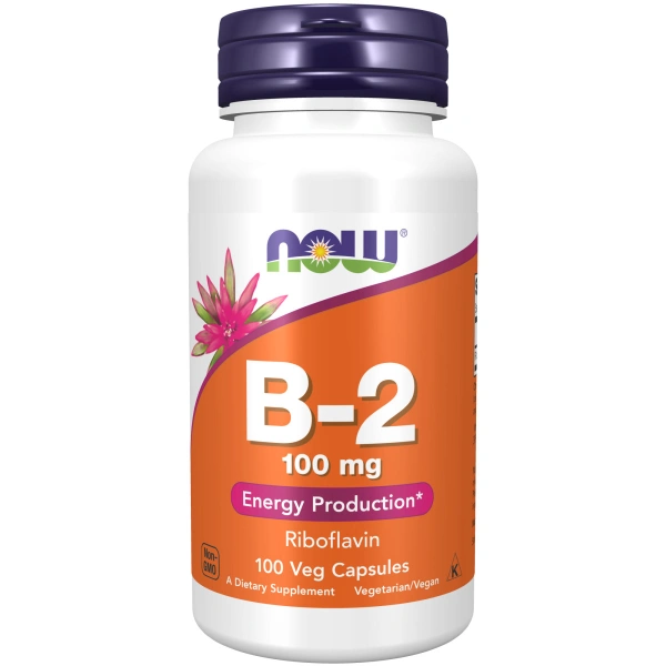 NOW Foods, B-2, 100 mg, 100 Veg Capsules | Now Foods