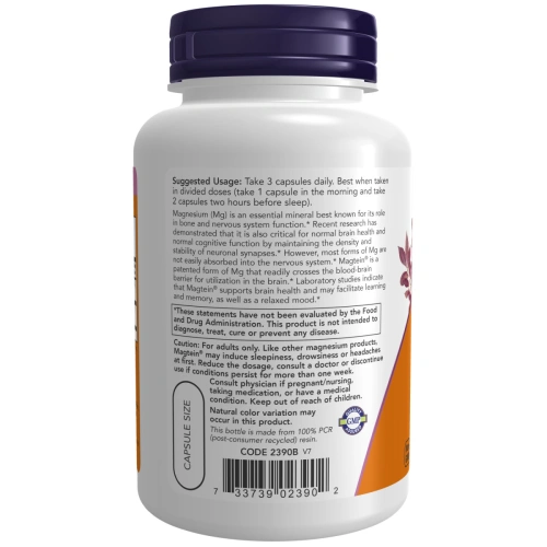 NOW Foods Magtein Magnesium L-Treonaatti - 90 kasvikapselii | Now Foods