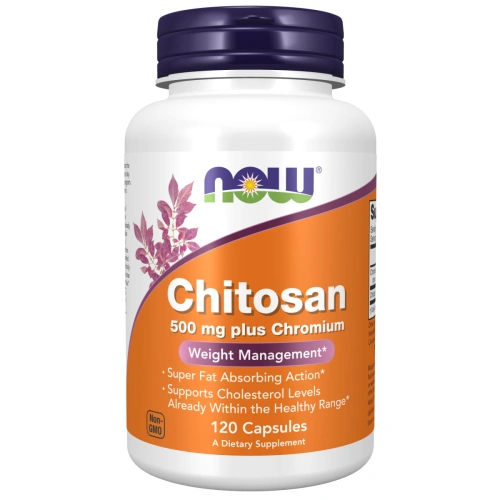 NOW Foods, Chitosan, 500mg Plus Chromium - 120 vcaps | 