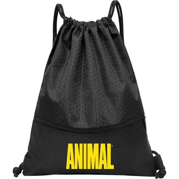 Animal Drawstring Bag Black/Yellow LOGO | Universal Nutrition