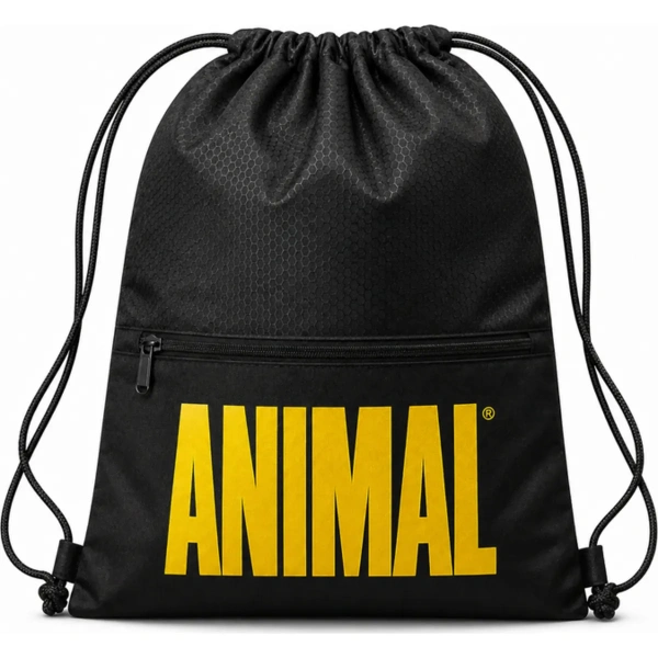 Animal Drawstring Bag Black/Yellow LOGO | Universal Nutrition