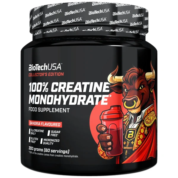 BioTechUSA 100% Creatine Monohydrate – 300 g (Sangria, limited edition) | BiotechUSA